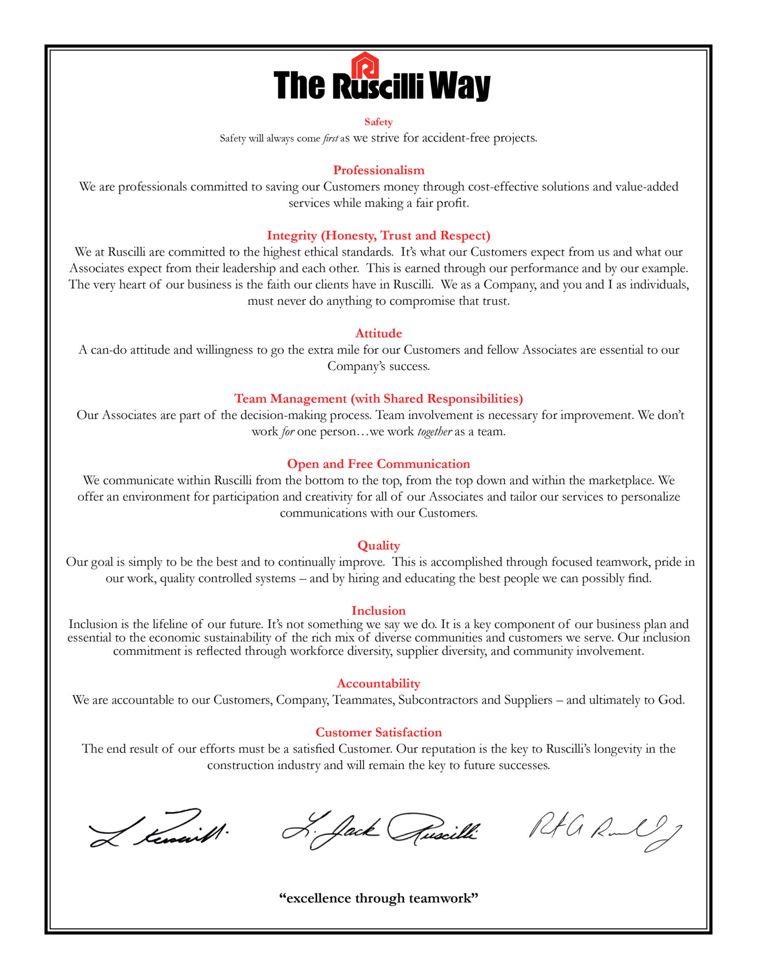 Bob Ruscilli About Us - Ruscilli Construction Co., LLC.